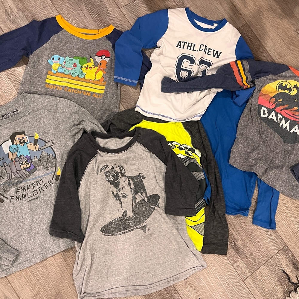 Boys long sleeve shirts LOT size 6&7